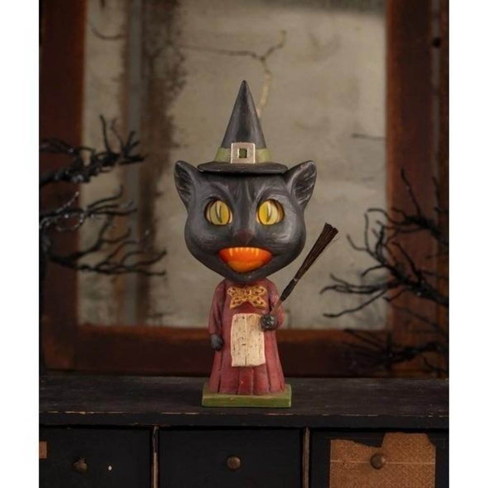 Bethany Lowe Halloween CATRINA WHISKER WITCH Black Cat Witch Hat‎ TD4152 New